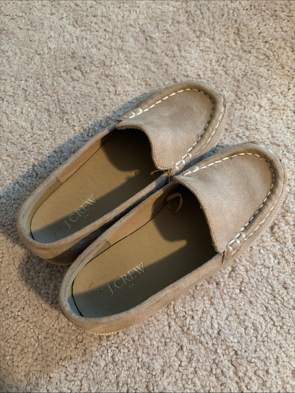 J. Crew Beige Suede Slip-On Loafers